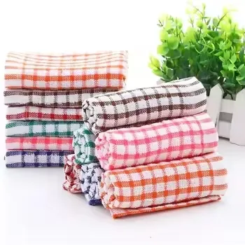 Kitchen Cotton Waffle Weave Kitchen Dish Towel Restaurant Oil Absorption Wholesale Cotton Waffle Dish Towel