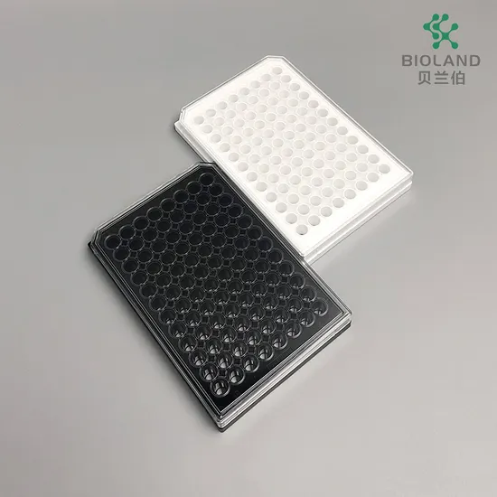Bioland 96 Well Black Polymer Bottom Microporous Plate Cell Culture Dish Non-Treated Surface