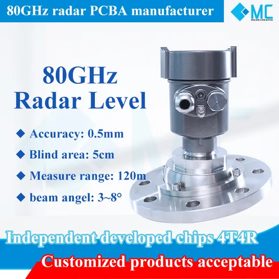 High Accuracy 80GHz Milimeter Wave Radar Level Transmitter Meter Universal Antenna
