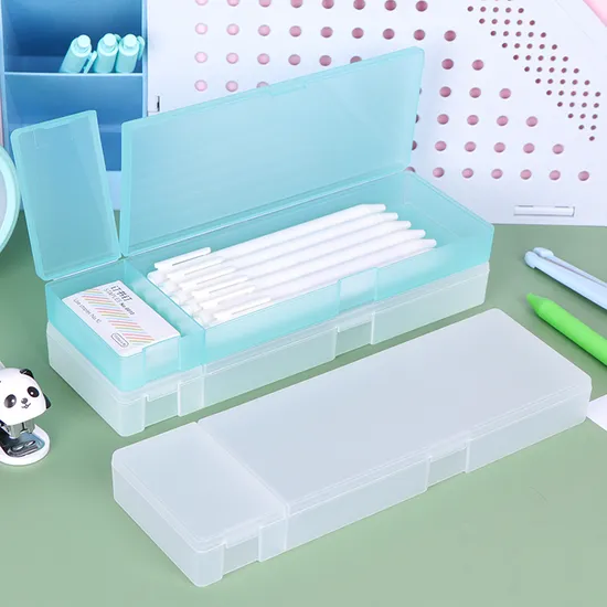 Sunshing Erasers Pencil Crayon Box Hard Compartment Case with Snap-Tight Lid