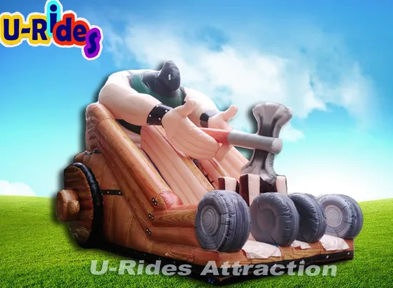 New design Axe Man inflatable slide inflatable water slide inflatable toy for rental event