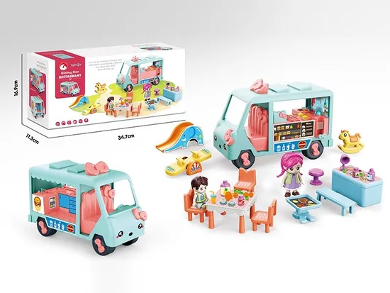 Friction Power Dinnng Cars Vehicle Toys Plastic Pretend Play House Toys