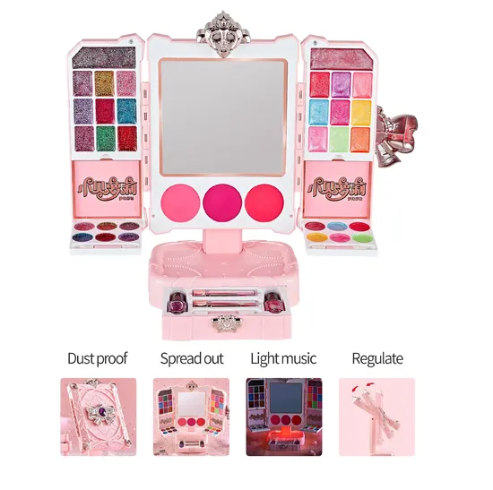 Girl Real Play Make up Toys Set Makeup for Kids with Washable Non-Toxic Cosmetic Toys for Children