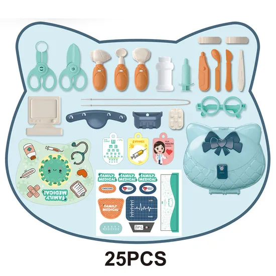 Chenghai Samtoys Cheap Shoulder Bag Animal Cat Pretend Play Series Kids Educational Mini Doctor Medical Toy for Boy and Girl Plastic Toy