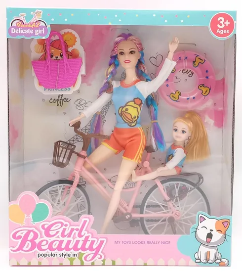 11.5 Inch Fashion Girls Beautiful Dolls for Girls Toy with Bike & Accessories