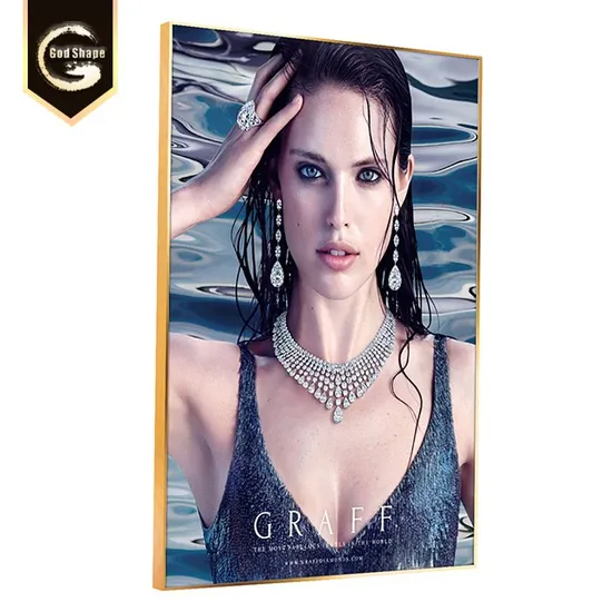 A3 Freedstanding Hanging Aluminum Picture Frame Black Household Metal Photo Frame