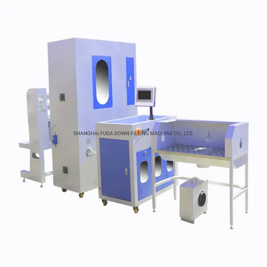 New Style Professional Pneumatic Driven Real Duck Down Scarf Filling Machine