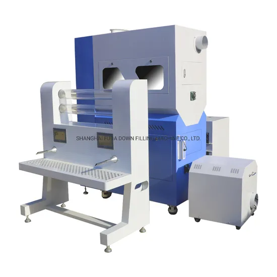 Latest Designed Compact Pneumatic Driven Fake Duck Down Filling Machine for Outdoor Winter Coat