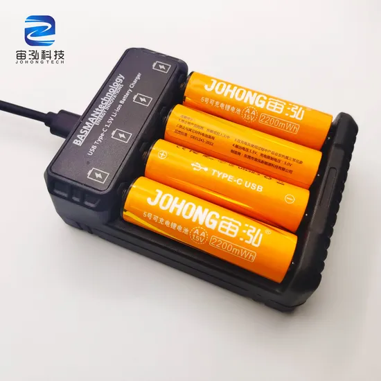 China Battery Factory 2200mwh USB Rechahrgeable AA Lithium Batteries