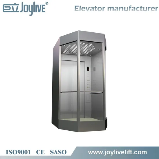 Joylive 1000kg 1.75m/S Panoramic Lift Glass Elevator for Office Buildings Sightseeing