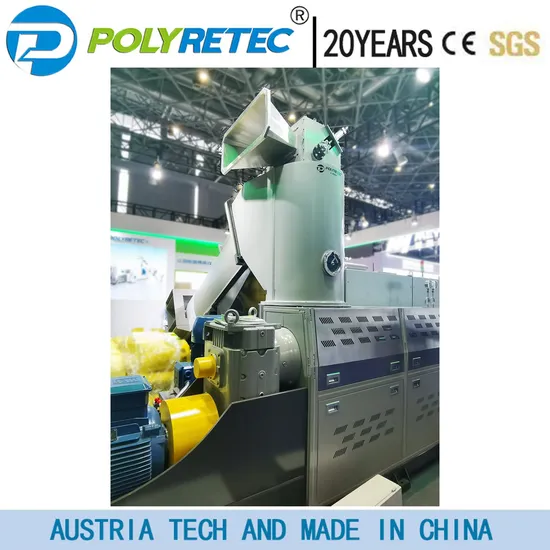PP PE HDPE LDPE Woven Bags Plastic Film Squeezing Extruding Pelletizing Machine