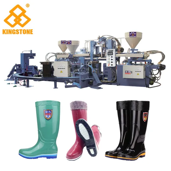 Automatic Rotary Two Colours PVC Rain Boots Injection Molding Machine
