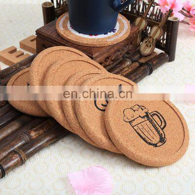 Wholesale Laminated Round Coffee Sublimation Blanks Coasters For Drink Cup Mat Custom Cork