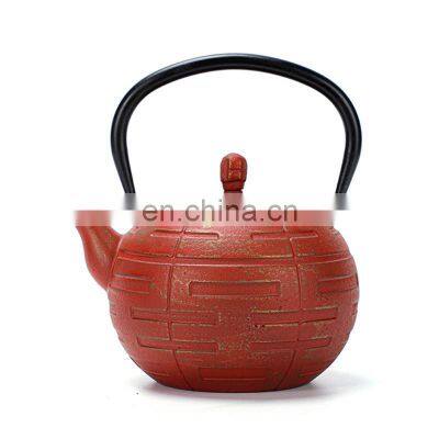 The Best Selling Chinese Antique Black Enamel Cast Iron Teapot