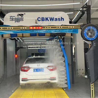 CBK 308 good price 360-degree high pressure water single arm automotive touchless car wash machine with Unique UFO shape design