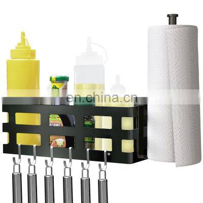 Upgraded Grill Caddy, Space Saving Griddle Caddy Tool Free Seconds Installation, BBQ Caddy with a Paper Tower Holder Designed