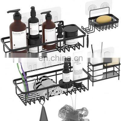 4 Pack Shower Caddy Hanging Bathroom Organizer Shelf With Rust Proof Bathtub Accessories