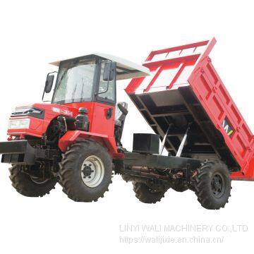 4WD articulated steering fruit transportation tractor for swamp area