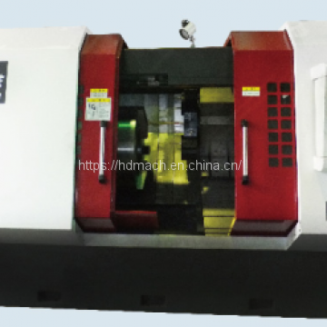 Pipe threading lathe for casing sub (slant bed)