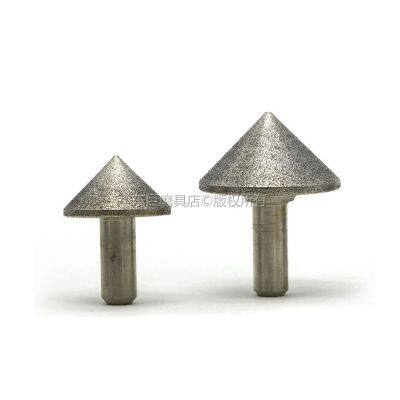 90 degree CBN mounted point grinding head rought grit 180 for coarse grinding head 20~60mm shank diameter 6mm