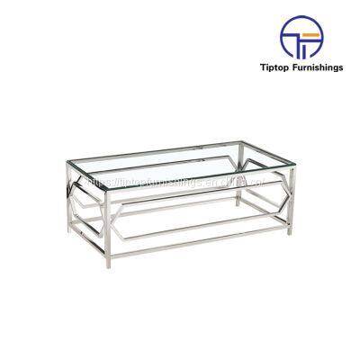 European Style Modern White Marble Silver Stainless Steel Leg Coffee Table Side Table Living Room Furniture Stone