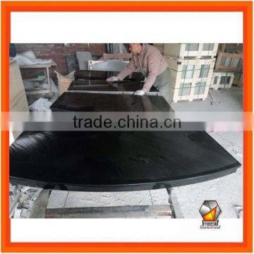 Natural Stone Black Granite Fireplaces Hearth Curved