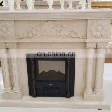 on wall fireplace