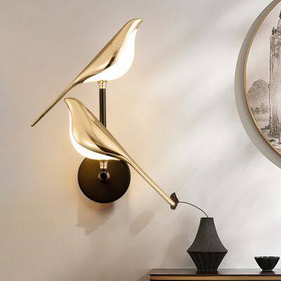 Nordic LED Bird Wall Lamps Bedroom Decor Wall Lights Indoor Bird Wall Lamp