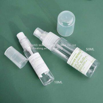 18ML 30ML 50ML 80ML 100ML PET Plastic Material Mist Spray Bottles Clear Mist Sprayer Bottle
