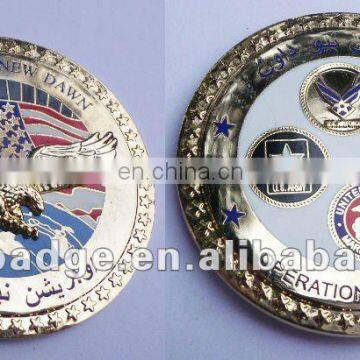 zinc alloy operation new dawn two sides imitation coins