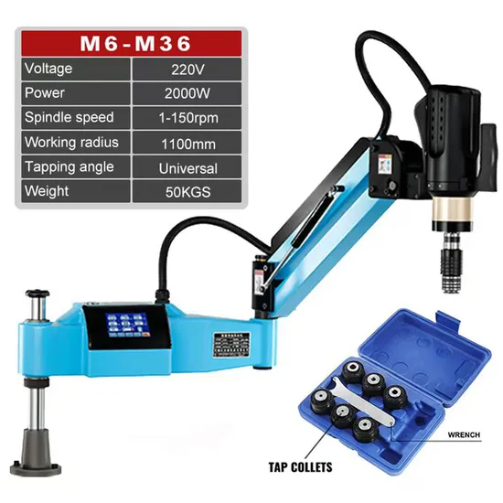 China Manufacturers Wholesale Swing Arm Electric Tapping Machine Metal Nut Screaw Threading