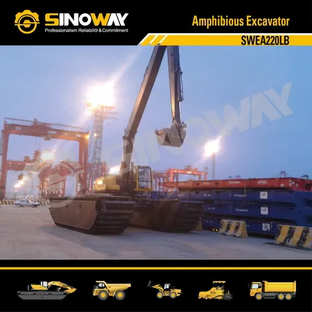 Floating Excavator with Amphibious Pontoon