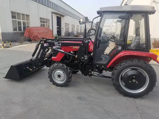 CE Tz-6 Series 4 Wheel Tractor Mini 4 in 1 Front End Loader Can with Dozer Blade Forklift Snowblower Backhoe