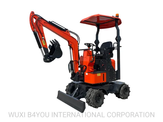 1.2 Ton for Sale Rdt-120A CE Approved Customizable Mini Digger Wheel Excavator 0.6ton 0.8ton 1ton 1.8 Ton