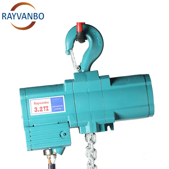 Hot Sale Hook Fixed Type Air Ptessure 4/6 Bar 2ton 5ton 10ton Chain Pneumatic Air Hoist for for Automobile Manufacturing on Sale